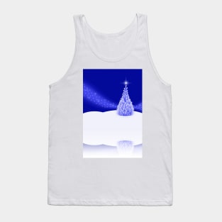 Winter Tree Night Scene Tank Top